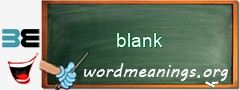 WordMeaning blackboard for blank